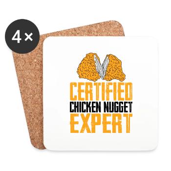 Certified Chicken Nugget Expert 3 - Coasters (set of 4) - white - Front