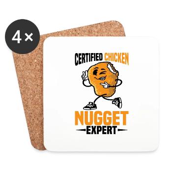 Certified Chicken Nugget Expert 2 - Untersetzer (4er-Set) - Weiß - Vorne