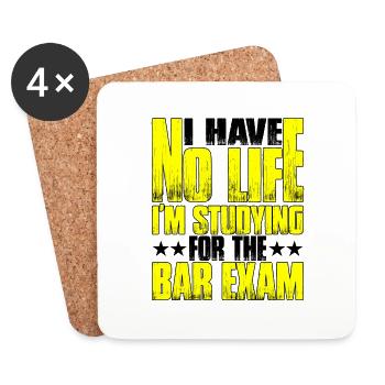 I Have No Life I'm Studying For The Bar Exam 2 - Untersetzer (4er-Set) - Weiß - Vorne