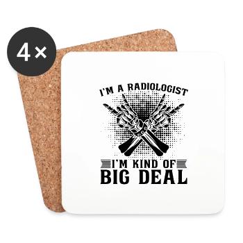 I'm A Radiologist I'm Kind X-Ray Rad Radiology - Coasters (set of 4) - white - Front