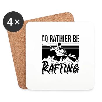 Je préfère faire du rafting Paddle Kayak Canoë Paddle - Dessous de verre (lot de 4) - blanc - Devant