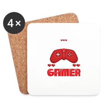 I Don't Need To Get A Life At A Gamer I Have Lots - Coasters (set of 4) - white - Front