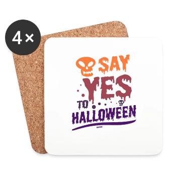 Sag Ja zu Halloween - Untersetzer (4er-Set) - Weiß - Vorne