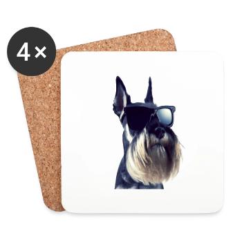Miniature Schnauzer - Coasters (set of 4) - white - Front