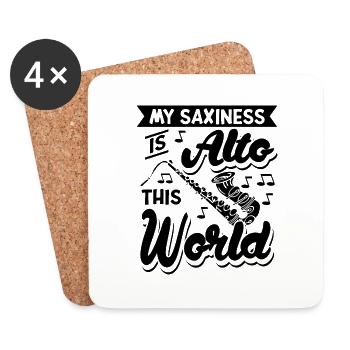 Saxophone Saxophone Player - Coasters (set of 4) - white - Front