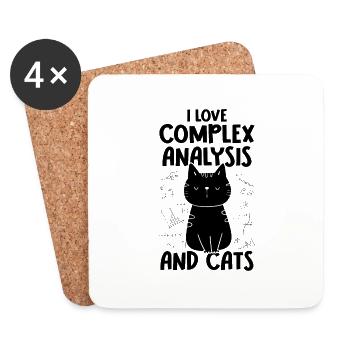 I Love Cats - Complex Analysis - Coasters (set of 4) - white - Front