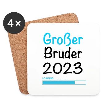 Großer Bruder 23 - Untersetzer (4er-Set) - Weiß - Vorne
