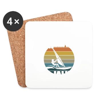 Diese Windsurf Legende ist 70 Jahre 70 Geburtstag - Untersetzer (4er-Set) - Weiß - Vorne