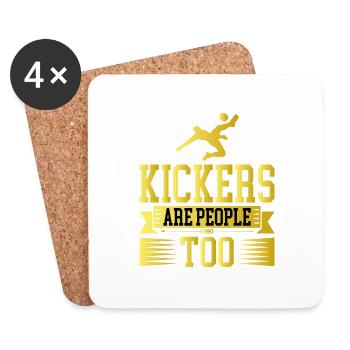 Kickers Are People Too 15 - Coasters (set of 4) - white - Front