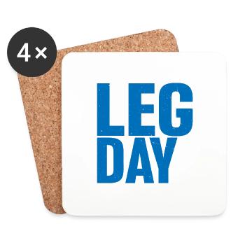 Leg Day Handicapped Wheelchair 24 - Untersetzer (4er-Set) - Weiß - Vorne