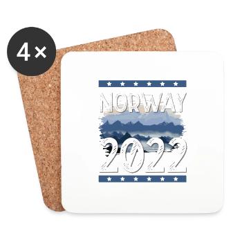 Norway 2022 - Coasters (set of 4) - white - Front
