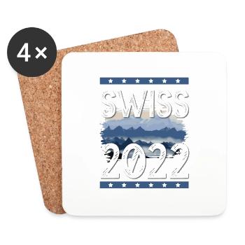 Swiss 2022 - Coasters (set of 4) - white - Front