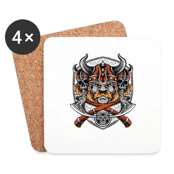 Odin Wikinger Valhalla Vikinger Hammer Thor Odin - Untersetzer (4er-Set) - Weiß - Vorne