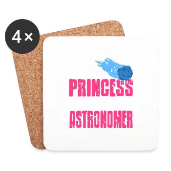 Forget Princess I Want To Be An Astronomer Retro - Untersetzer (4er-Set) - Weiß - Vorne