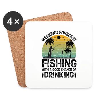 Therapy Fishing Lake Carp Angler Fisherman Bait - Coasters (set of 4) - white - Front