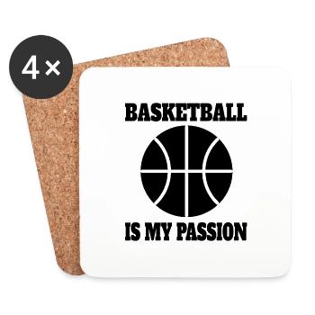 Club de basket-ball Amateurs de basket-ball Joueurs de basket-ball - Dessous de verre (lot de 4) - blanc - Devant