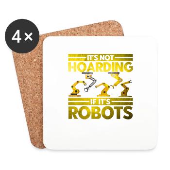 Robotik Robotik Ingenieur Roboter Geschenk - Untersetzer (4er-Set) - Weiß - Vorne