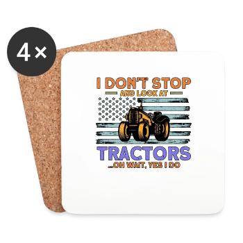 Farmer Farm Agriculture Gift - Dessous de verre (lot de 4) - blanc - Devant
