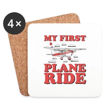 My First Plane Ride 50 - Untersetzer (4er-Set) - Weiß - Vorne