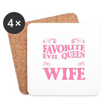 My Favorite Evil Queen Is My Wife 13 - Untersetzer (4er-Set) - Weiß - Vorne