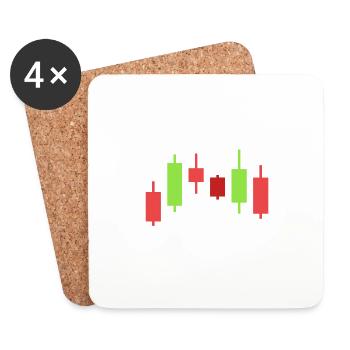 Banker Bank Money Banker - Coasters (set of 4) - white - Front