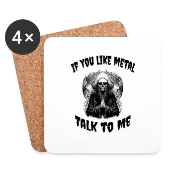Parlez-moi Metal - Dessous de verre (lot de 4) - blanc - Devant