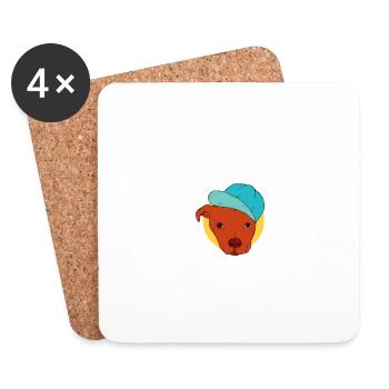 Ne jugez pas mon pitbull et je ne jugerai pas vos enfants - Dessous de verre (lot de 4) - blanc - Devant