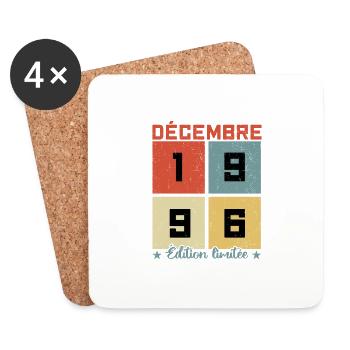 cadeau DÉCEMBRE 1996 ÉDITION LIMITÉE - Dessous de verre (lot de 4) - blanc - Devant