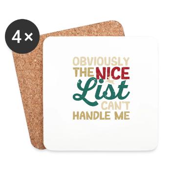 Offensichtlich kann die Nice List nicht mit mir um - Untersetzer (4er-Set) - Weiß - Vorne