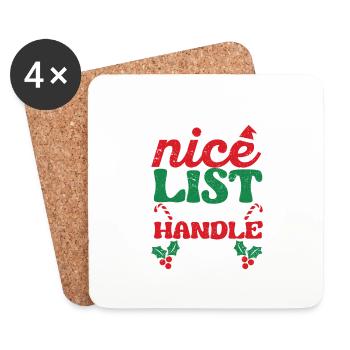 Xmas Santa Christmas Obviously, the - Coasters (set of 4) - white - Front