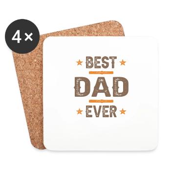 Best Dad Ever - Coasters (set of 4) - white - Front
