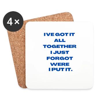 funny sarcasm quote - Coasters (set of 4) - white - Front