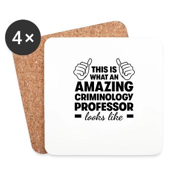 Professeur de criminologie incroyable - Dessous de verre (lot de 4) - blanc - Devant