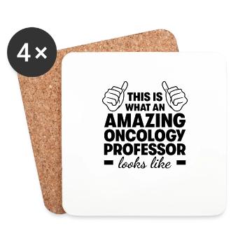 Incroyable professeur d’oncologie - Dessous de verre (lot de 4) - blanc - Devant