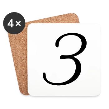 3 - Untersetzer (4er-Set) - Weiß - Vorne