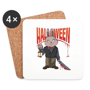 Zombie Gruslig Monster Halloween Tot Horrorfilm - Untersetzer (4er-Set) - Weiß - Vorne