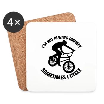 Cyclisme Cyclisme Cyclisme VTT Tour - Dessous de verre (lot de 4) - blanc - Devant