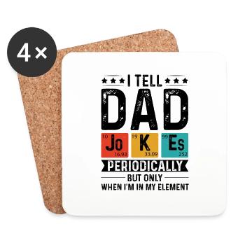 Ehemann Vater Legendärer Chemiker retro vintage - Untersetzer (4er-Set) - Weiß - Vorne