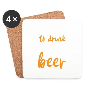 Life Is Too Short To Drink Crappy Beer 4 - Untersetzer (4er-Set) - Weiß - Vorne