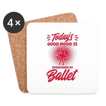 Ballet Filles Ballet Danse Ballet Danse - Dessous de verre (lot de 4) - blanc - Devant