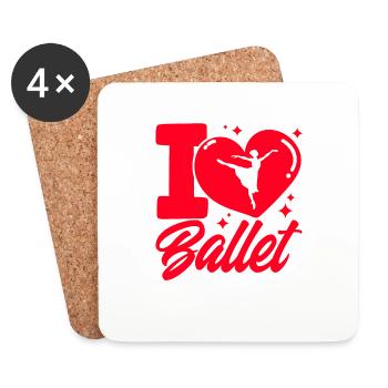 Danseuse de ballet Ballet Danse Ballet Filles - Dessous de verre (lot de 4) - blanc - Devant
