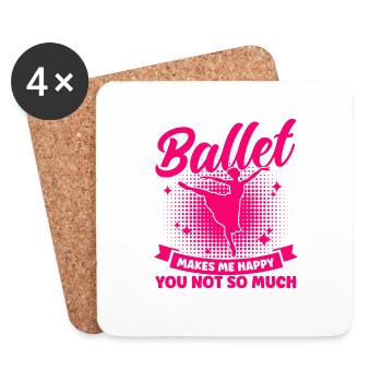 Ballerina Ballett Tänzerin Ballett Mädchen - Untersetzer (4er-Set) - Weiß - Vorne