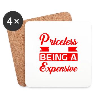 Being A Girl Dad Is Expensive 2 - Untersetzer (4er-Set) - Weiß - Vorne