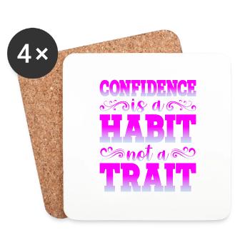 La confiance est une habitude, pas un trait - Dessous de verre (lot de 4) - blanc - Devant