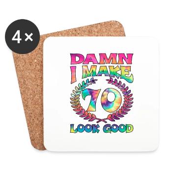 Damn I Make 70 Look Good - Untersetzer (4er-Set) - Weiß - Vorne