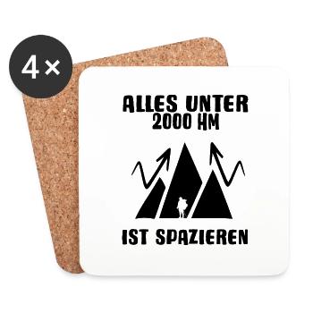 bergwandern servus alpin höhenmeter bergtags trail - Untersetzer (4er-Set) - Weiß - Vorne