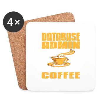 Les administrateurs de base de données sont alimentés par Coffee Cool Retro - Dessous de verre (lot de 4) - blanc - Devant