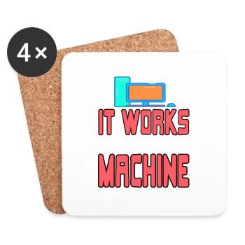 It Works On My Machine Funny Data Admin Analyst - Untersetzer (4er-Set) - Weiß - Vorne