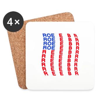 Novembre Roevember American Flag Design - Dessous de verre (lot de 4) - blanc - Devant