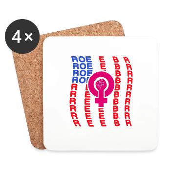 Novembre Roevember Drapeau américain - Dessous de verre (lot de 4) - blanc - Devant